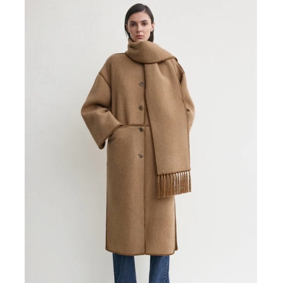 Toteme Jackets & Blazers - Toteme Embroidered Scarf Coat